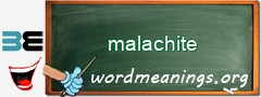 WordMeaning blackboard for malachite